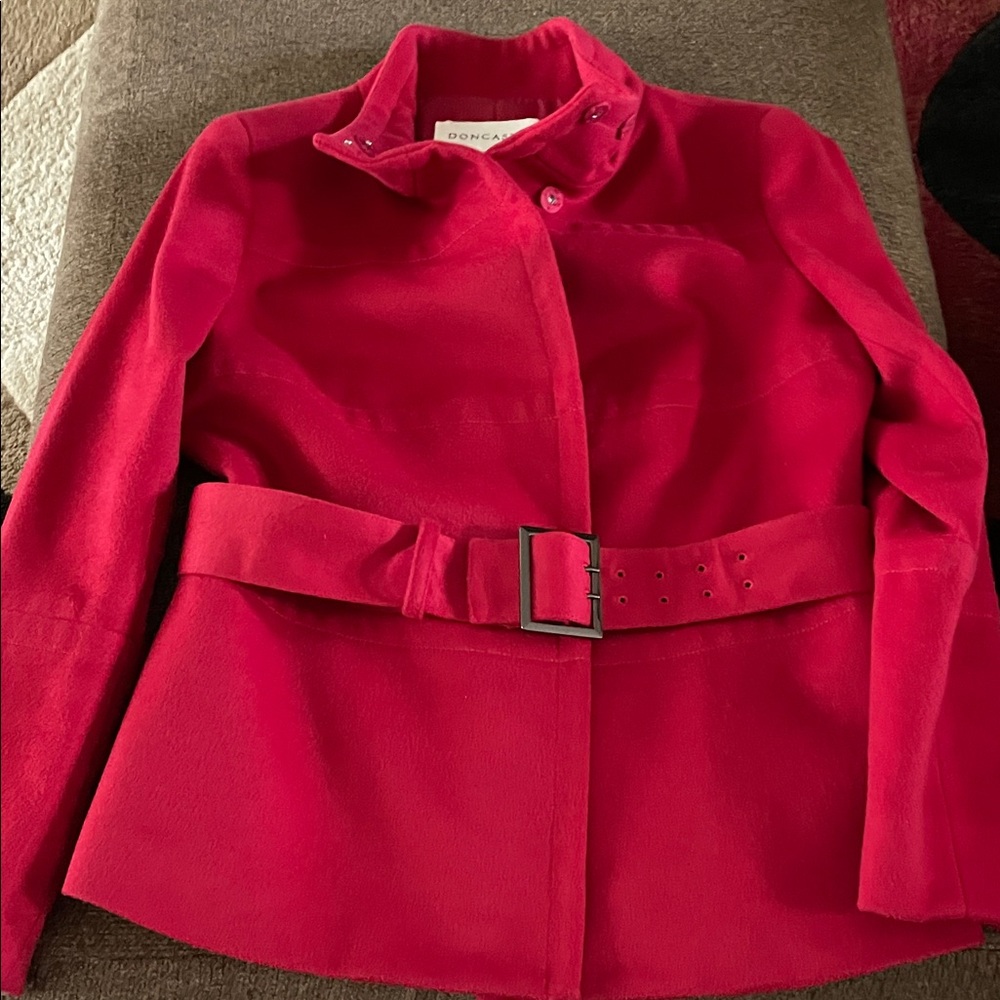 Red Belted Women's Jacket